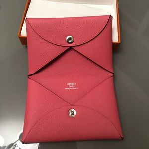 Hermès Brand New Calvi Card Holder